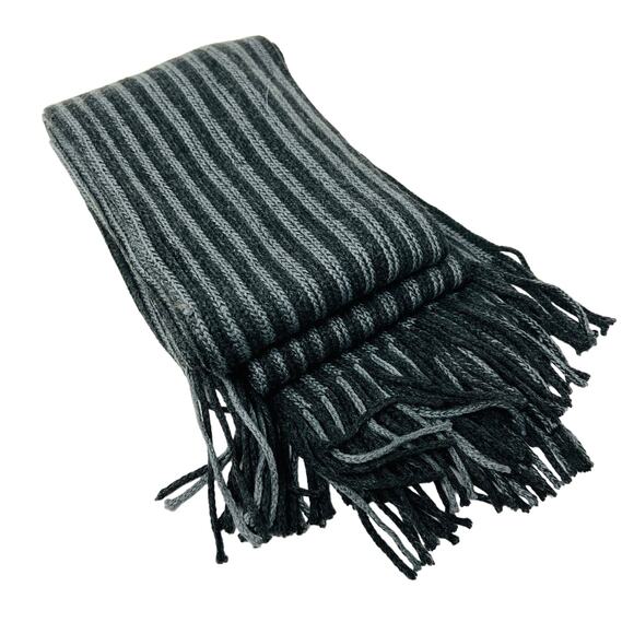 NEW! Michael Kors Skinny Knit Scarf Casual Winter Charcoal Gray OSFA - Picture 1 of 4